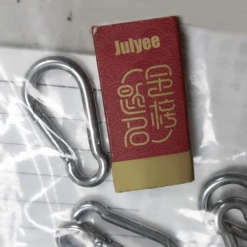 2 Stück Feuerwehr Karabinerhaken Groß Schraubkarabiner Edelstahl 80mm x 8mm Mit Schraube Rostfrei Mit Verschluss Karabiner Tragfähigkeit/WLL: 400kg