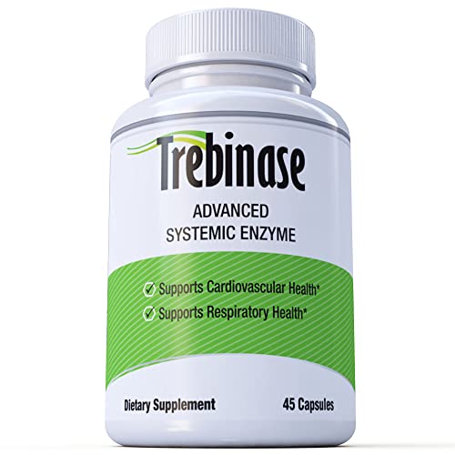 Trebinase 320,000 FU's Per Capsule (45 Cap) Advanced Systemic Enzyme Blend of Serrapeptase, Nattokinase & Seaprose Plus Co-Enzymes