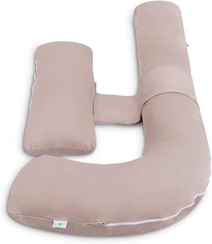 INSEN Almohada de embarazo, almohada corporal de maternidad con funda de almohada, almohada corporal en forma de H para mujeres embarazadas (57