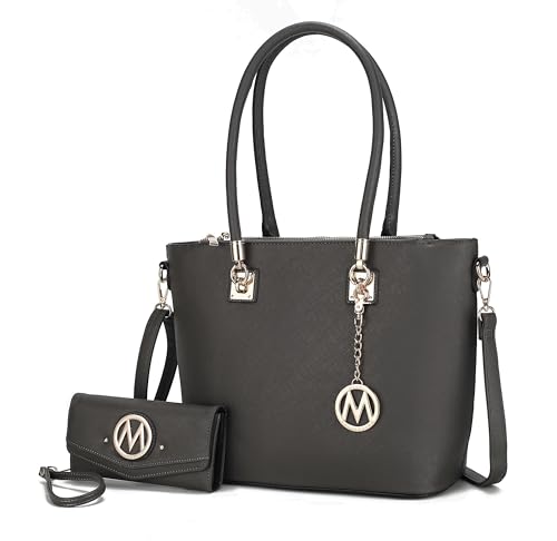 Image of Mia K Collection Crossbody Shoulder Handbag for Women, PU Leather Pocketbook Top-Handle Purse Tote-Satchel Bag