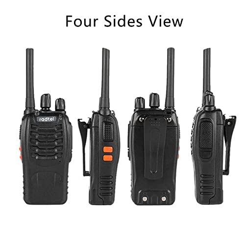 Radtel Rt88 Rechargeable Frs Walkie Talkies Long Range Handheld License-Free Two Way Radio 16Ch Handsfree Usb Charging Led Flashlight With Earpiece (2 Pack) #TOP6
