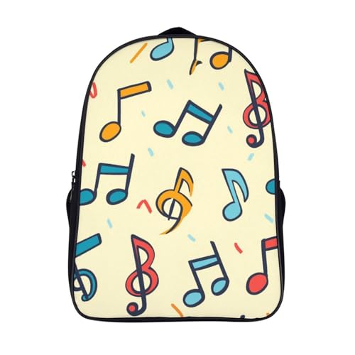 Mochila para niños de viaje escolar 40x28x16cm con estampado de música infantil