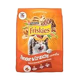 Purina Friskies Tender and Crunchy Combo with Flavors of Chicken, Beef, Carrots and Green Beans Dry and Tender Cat Food - 16 Lb. Bag