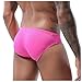 Xiaojmake Mens Solid Sexy Breathable Swim Briefs Quick Dry Tagless Low Rise Bikini Swimwear with Drawstring Sport Swimsuit Pink