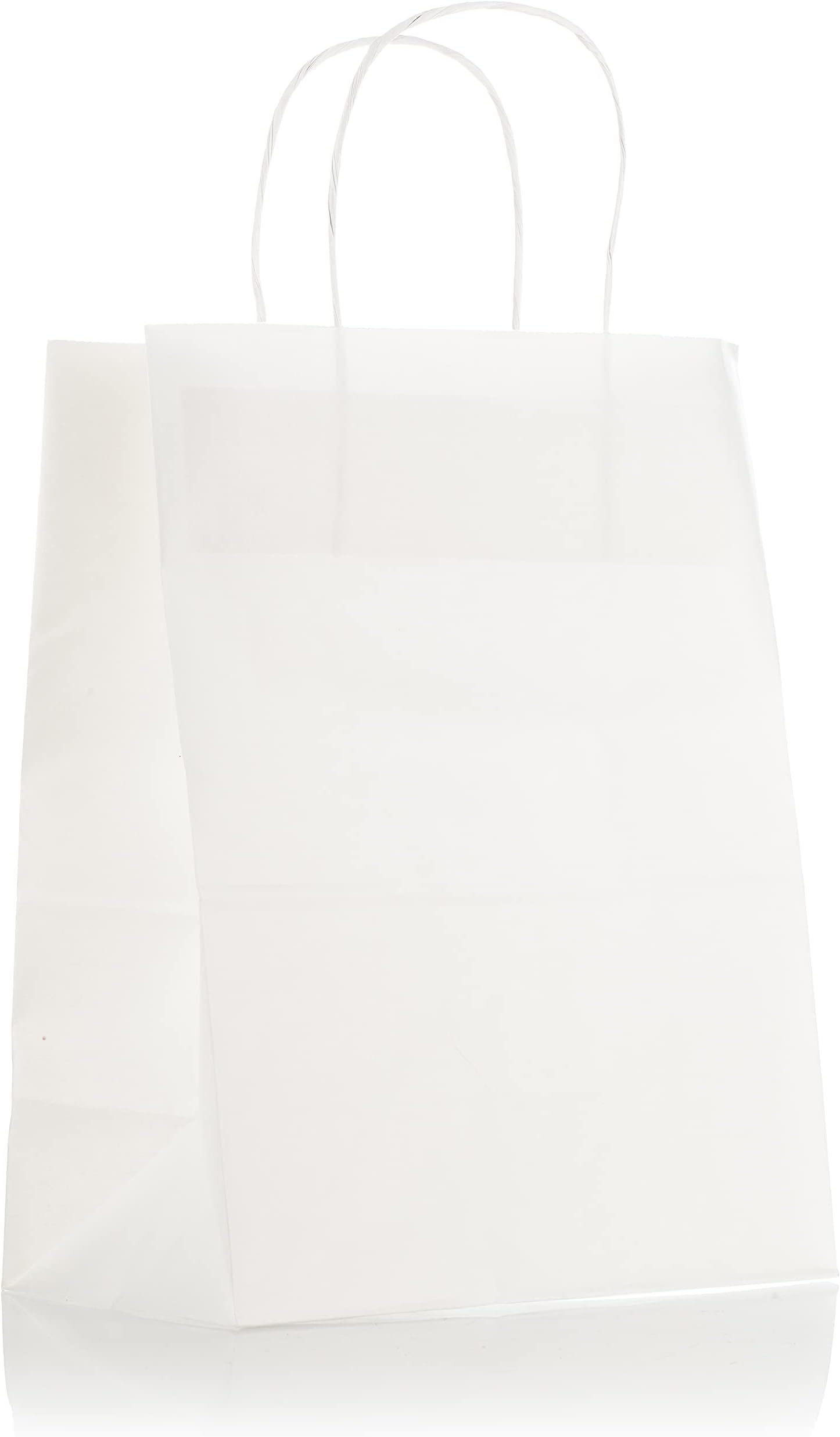 Toyvian 24 Pieces Kraft Paper Bags with Handle Party Gift Bag Birthday Wedding Graduation Baby Shower Christmas Shopping Favor Present Wrapping (White)