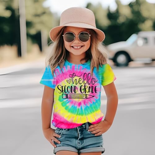 Image of MODNTOGA Kid Girl Boy First Day of School Shirt Back to School T-Shirt Hello Kindergarten 1st 2nd 3rd Grade Graphic Tee Tops