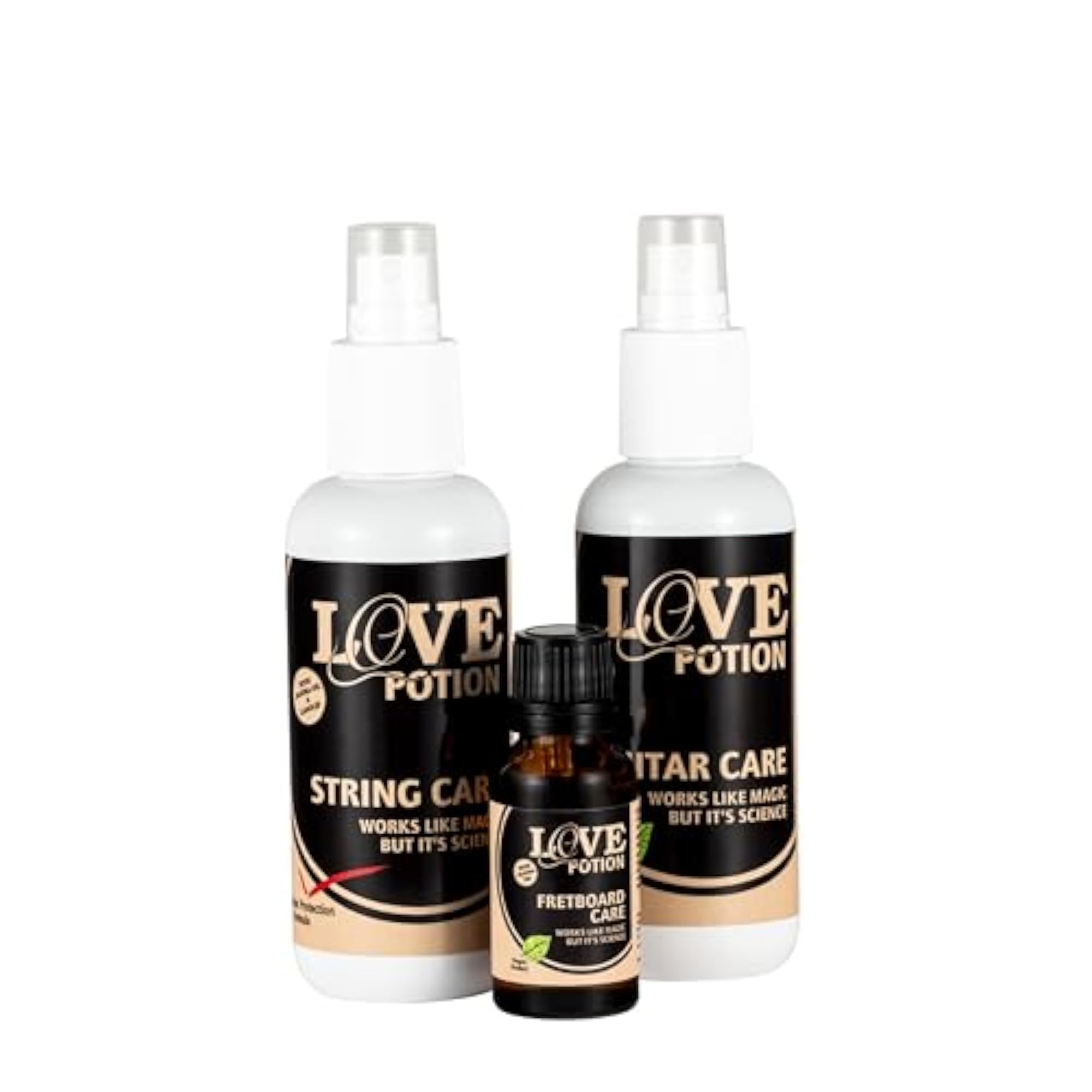 Love Potion Pack of Guitar Polish, Fretboard Conditioner & String Conditioner