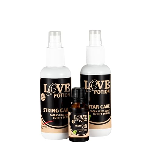 Ortega Guitars Love Potion Pack - 3-teiliges Reinigungsset zur Pflege von Saiteninstrumenten (OLP-PACK)