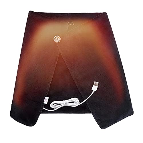 FakeFace Elektrische Wärmedecke Heizdecken USB Schulterwärmer Groß 45x80cm Decke Umhang Kuscheldecke fürs Bett, Sofa & Camping, Heizcape mit Tasche,Wärmedecken für Rücken Schulter Nacken