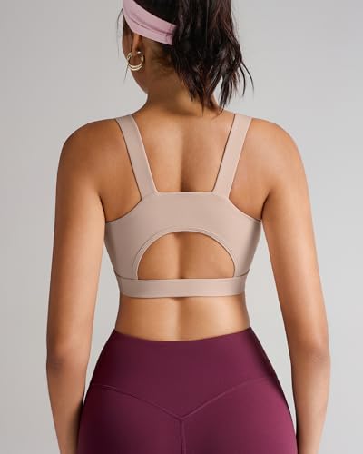 Image of RUNNING GIRL High Impact Sports Bras for Women,Racerback Running Bra Workout Crop Tank Tops Longline Sports Bra Push up