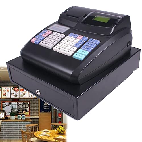 ZOYOTO Caisse Enregistreuse Electronique avec 40 Touches 8 Ecrans LED Numériques et Systèmes de Station d'impression Thermique de Reçus pour Les Petites Entreprises Cover