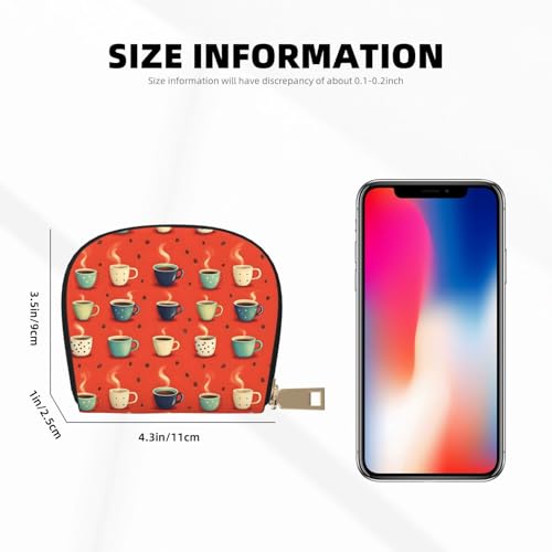 Cartoon Coffee Print Credit Card Holder for Women, Card Case Wallet, Leather Credit Cards Holder Wallet2