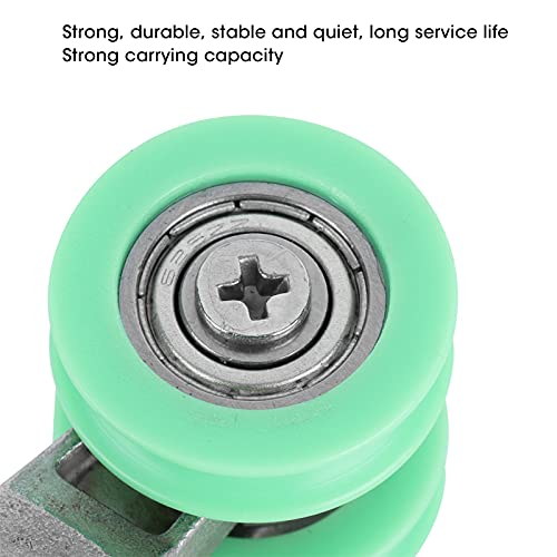Fafeicy ruedas pequeñas en U de acero inoxidable para repuesto de puertas de ducha y herrajes de puertas plegables miniatura 2