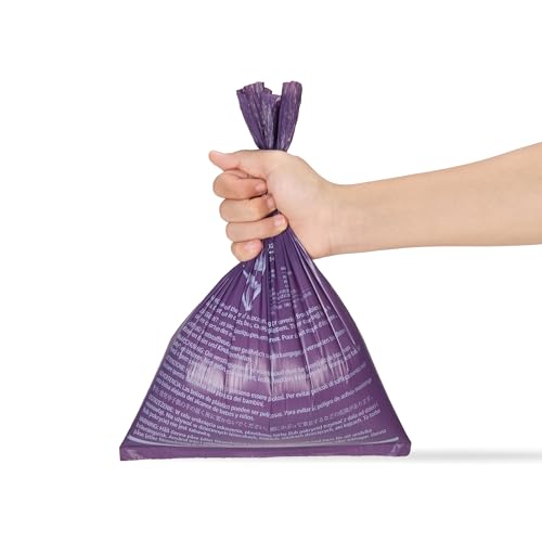 Image of Amazon Basics Premium Lavender Scented Standard Dog Waste Bags, 120 Count (15 Pack of 8)