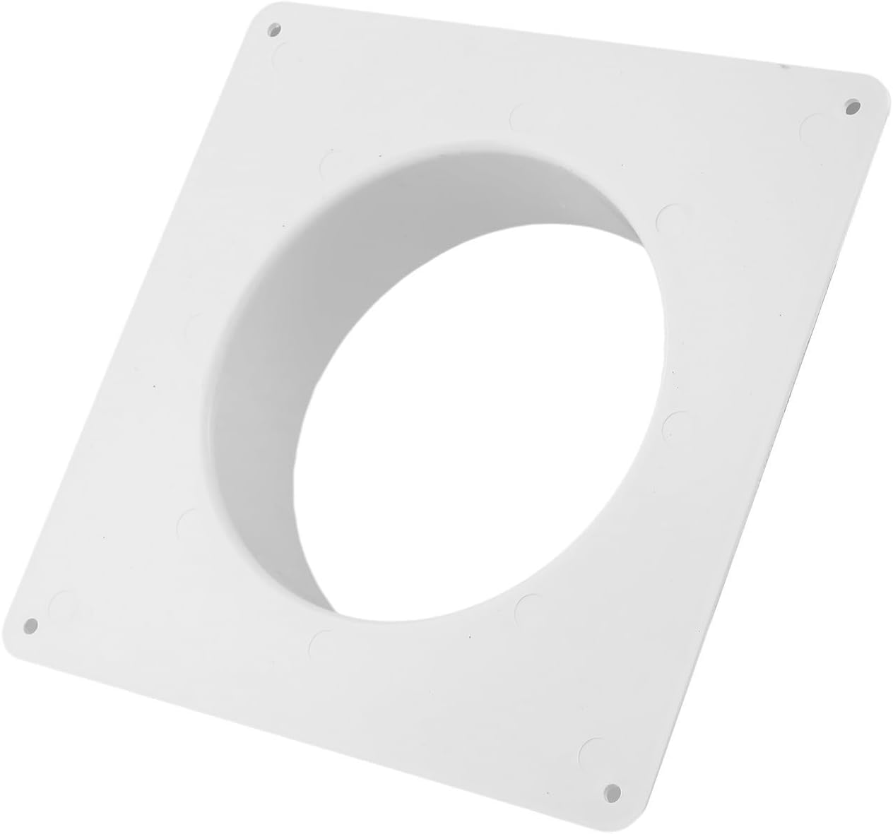 Plastic Air Vent Duct Connector Flange for HVAC Systems, Square Bottom Flange Joint for Extractor Fan, Bathroom Kitchen Exhaust, Ducting Adapter for Home Office Improvement(150mm)