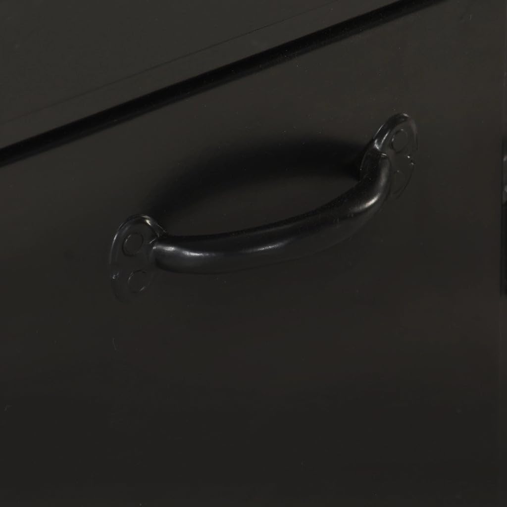 Credenza in Legno di Mango Grezzo 140x38x76 cm con 2 Ante e 6 Cassetti Mobile Buffet per Soggiorno Cucina Ingresso Arredo Rustico Industriale