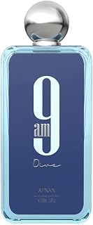 Afnan 9 AM Dive Unisex Eau de Parfum 3.4 oz - Fresh Aquatic Fragrance with Lemon, Mint, Apple & Sandalwood Notes