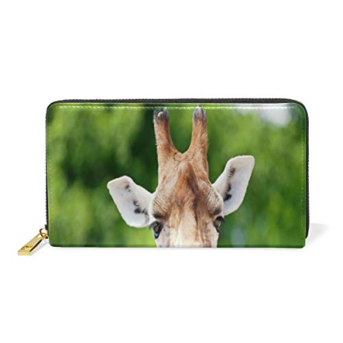 Portefeuille long cuir girafe GIGIJY en cuir véritable de haute qualité