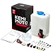Universal UTV Car Windshield Washer Pump Reservoir Kit, KEMIMOTO 12V Washer Fluid Tank Bottle System with Pump N Jet Button Switch