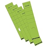 Original Falken 10er Pack Ordner-Rückenschild. Made in Germany. Etiketten 60 x 290 mm selbstklebend für 8 cm breite Ordner grün