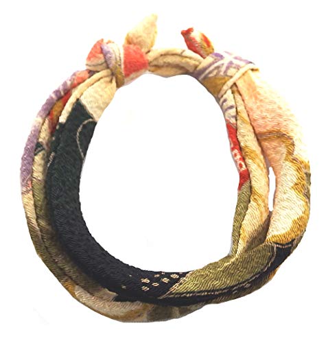 【 首輪処 】犬用首輪 猫用首輪 パピー チョーカー 鈴なし やわらかい生地で首や被毛に負担がかからない(サイズ調整可)京都のちりめん生地 和風モダン おしゃれ かわいい (しろつめ草 グリーン)