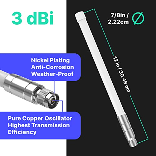 Image of RAIGEN Helium Miner 3dBi Antenna LoRa 915 MHz 12in Indoor Omni-Directional HNT Hotspot for MNTD, Nebra, RAK, Bobcat, Syncrob, and Sensecap [Cables Sold Separately] (3 dbi)
