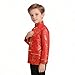 SZCQ Little Boys Dragon Tang Coat Long Sleeve Chinese Clothing Children Costumes Boy Jackets Outfit Tops (Red, 8)