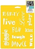 Delta Creative Stencil Mania Stencils, 7 by 10-Inch, Whimsical Words