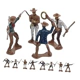 HOODANCOS 12 Pièces Figurines de Cowboy Western de Plastique pour Décorations de Fête Thématique Jouets Éducatifs Colorés pour et Événements Favorise Apprentissage Divertissement