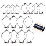 Xmomx 4 Sets of Each 25.4/28.6/31.8/34.9mm Metal Ring Firmly to Frame Bike Cable Guide Brake Cable Shift Cable Derailleur Cable Base Guide Clip Fitting Line Tube Housing Durable (Total 16 Sets)
