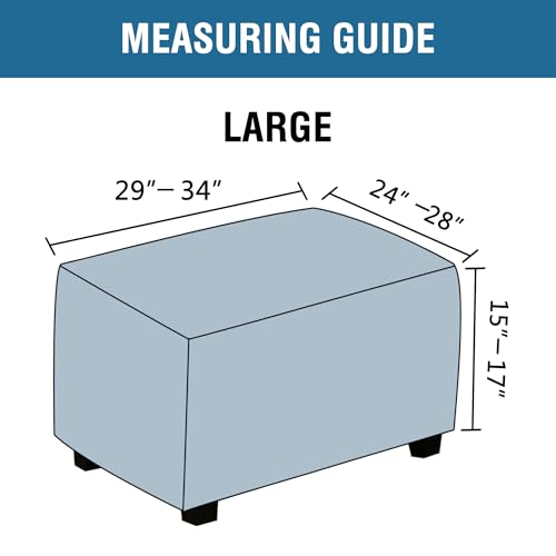 image for H.VERSAILTEX Ottoman Cover Slipcover Rectangle Fit Length 29