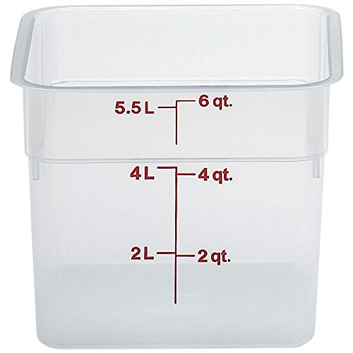 Image of Cambro 6SFSPP190 Square Storage Container 6 Qt., Case of 6