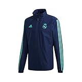  adidas Real Madrid EU AW 2019-2020, Chaqueta, Night Indigo-HI-Res Green, Talla L