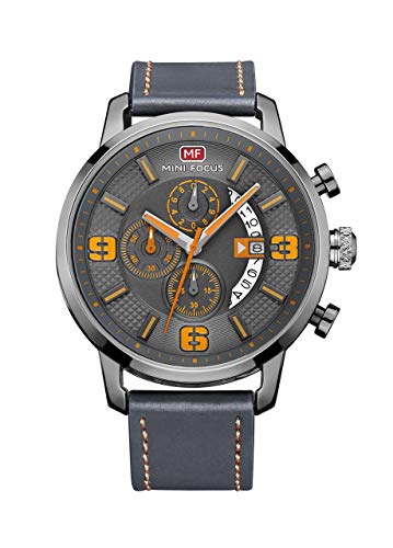 Mini Focus Men Business Watches with Leather Strap Fashion Quartz Analog Wristwatch for Men Gift