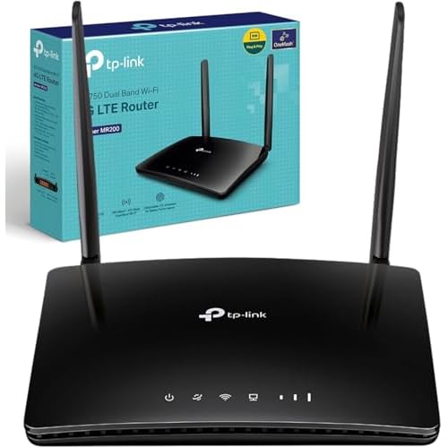 TP-Link AC750 Dual Band 4G LTE Router, SIM Slot Unlocked, WAN/LAN port, Removable Wi-Fi Antennas, Compatible with FDD-LTE and TDD-LTE, No Configuratio