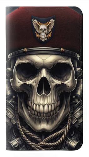 Housse cuir iPhone 17 Pro Max Skull Soldier finitions premium