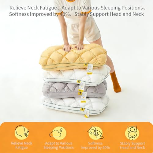 Almohada de Algodón Estándar Blanca Suave y Soportiva miniatura 5