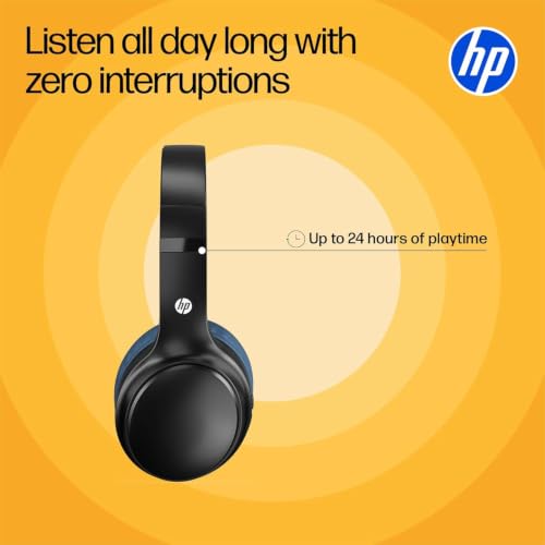 Image of HP H205 Bluetooth Wireless Headset | Active Noise Cancellation (ANC) | Built-in Mic | On-Ear Design | Multi-Device Compatible | for PC, Laptop & Mobile | Black - A20QFAA