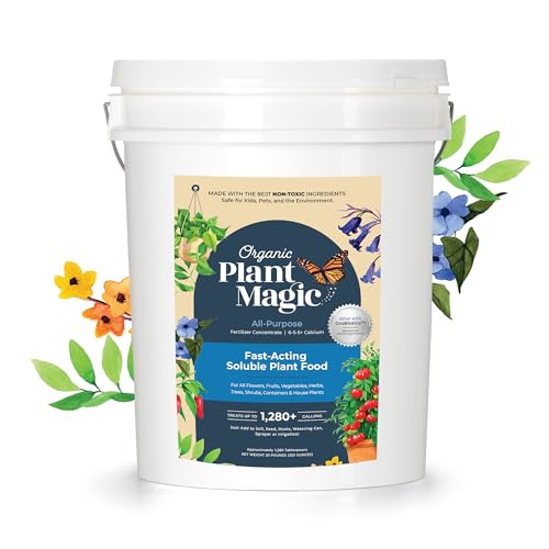 Image of Organic Plant Magic Fertilizer & Plant Food for Gardens & House Plants 20lb | Makes 1,280+ Gal of Organic Water Soluble Fertilizer for Plant Growth use on Vegetables Flowers Gardens & Indoor House Plants