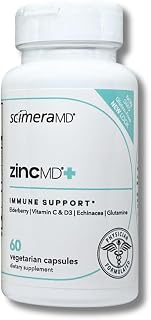 ScimeraMD® ZincMD Immune Support Supplement with Zinc, Elderberry, Vitamin C, Vitamin D, and Echinacea, 60 CT