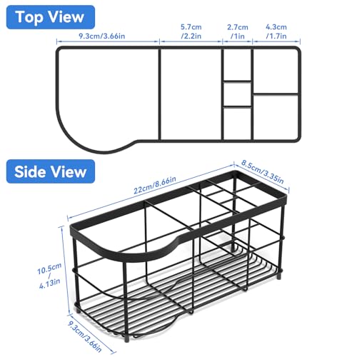 GlaRid Toothbrush Holder, Large 304 Stainless Steel Electric Toothbrush Holder for Bathroom,7 Slots Tooth Brush Holders for Bathroom Counter and Wall Organizers, Black - Cosy Home Interiors GlaRid Toothbrush Holder, Large 304 Stainless Steel Electric Toothbrush Holder for Bathroom,7 Slots Tooth Brush Holders for Bathroom Counter and Wall Organizers, Black - Image 3