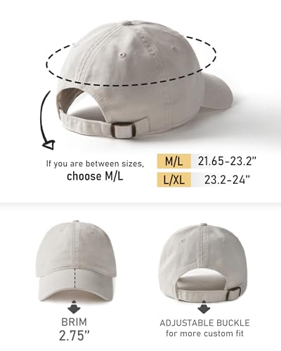 Image of FURTALK Unisex Vintage Washed Unstructured Baseball Cap Washed Cotton Adjustable Dad Hat