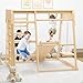 Zupemo Indoor Playground Jungle Gym, Indoor Jungle Gym for Toddlers, Playground Toddler Climbing Toys, Multifunction Montessori Play Gym Playground Sets with Climbing Wall, Slide, Monkey Bars, Swing