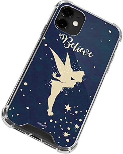 Skinit Clear Phone Case Compatible with iPhone 12 - Officially Licensed Disney Tinker Bell Believe Design