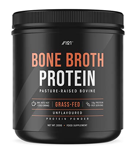 Bone Broth Beef Protein Powder 200g - Unflavoured - 100% Grass-Fed & Pasture Raised Beef by Alpha01