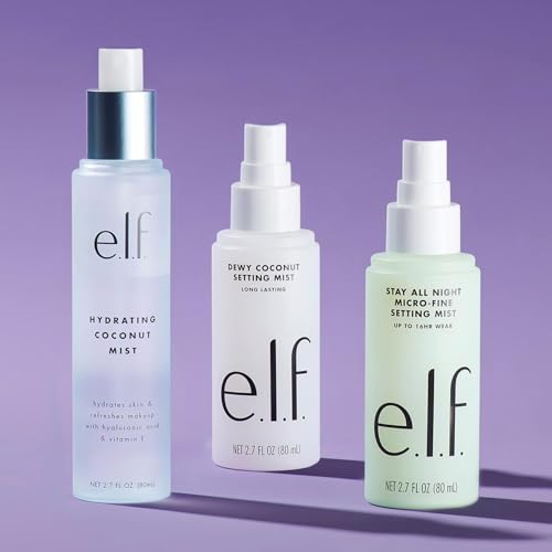 e.l.f. Spray fijador de coco Dewy, spray fijador de maquillaje, hidrata y acondiciona la piel, 80 ml - imagen 5