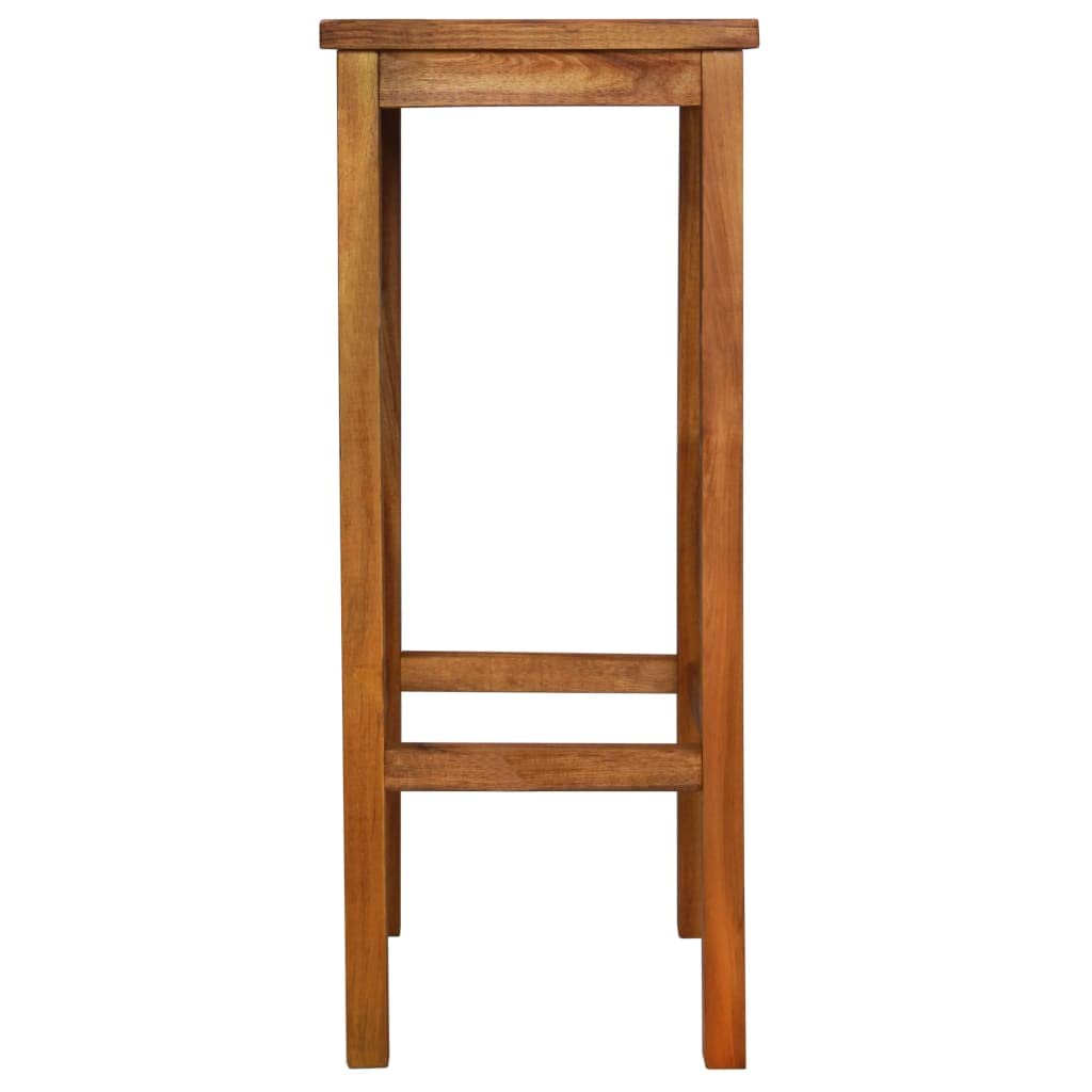 Lot de 2 tabourets de bar en bois massif d'acacia avec repose-pieds pour comptoir de bar ou de cuisine et capacité de charge de 110 kg