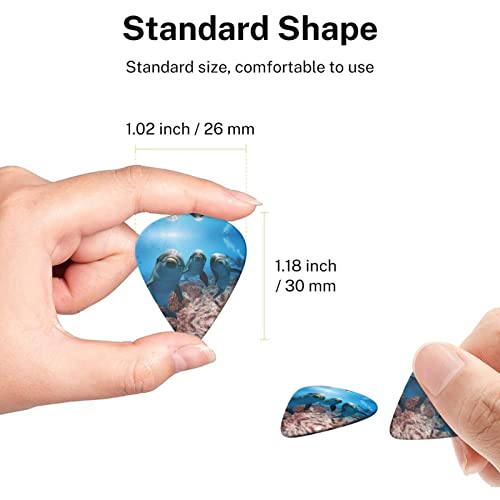 Funny Dolphin Looking At You Lot de 6 médiators pour guitare acoustique, guitare électrique, basse, ukulélé – Fin, moyen… - Les Beatles, Paul McCartney, John Lennon, RIngo Starr, George Harrison Funny Dolphin Looking At You Lot de 6 médiators pour guitare acoustique, guitare électrique, basse, ukulélé – Fin, moyen… – Image 8