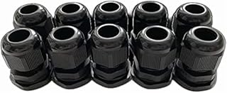 10 Pack Black M20 20mm TRS Stuffing Compression Glands for 6-12mm Cable, Waterproof IP68 with Locknut and Washer