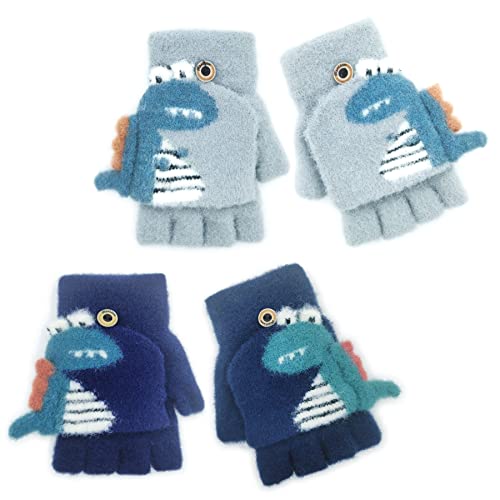 Guantes de Invierno para Niños,Guantes de Punto Antideslizantes para niños,Guantes de Punto para Niños Niñas,Guantes Mágicos Cálidos para Niños De Invierno,Guantes Invierno Sin Dedos Cover